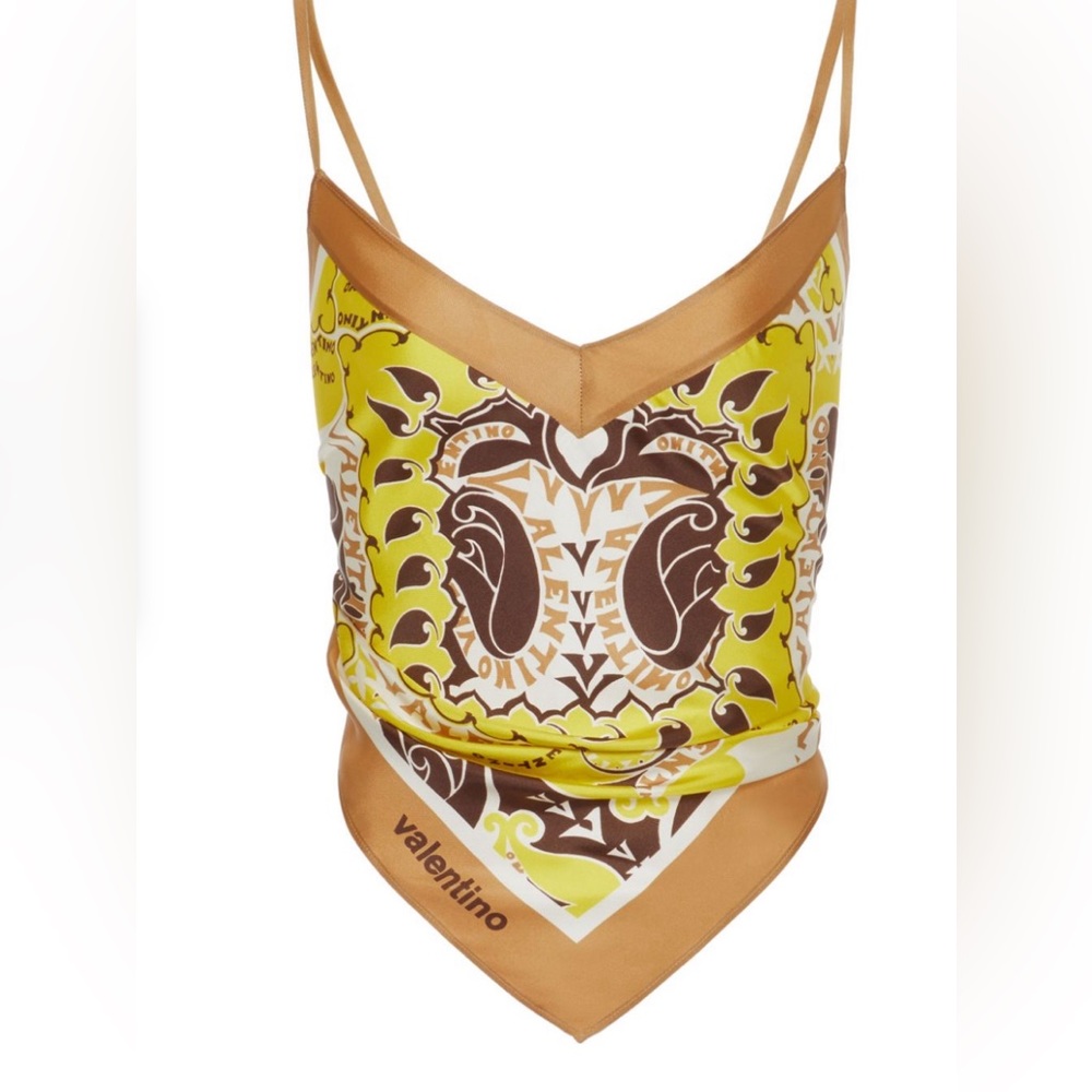 Valentino Logo silk tie top